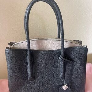 Kate Spade Black and Cream Leather Tote Bag